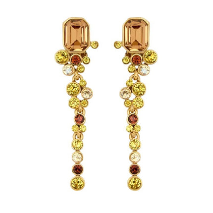 Oscar De La Renta European and American Retro Old Long Exaggerated Shoulder Sweep Ear Clip Elegant Niche Design