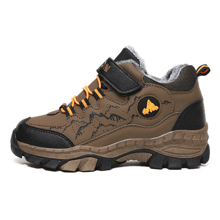 Cross-border plus size winter new round head high-top youth sports leisure fashion cotton snow outdoor hiking shoes