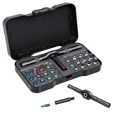 24-in-1 Ratchet Screwdriver Set S2 Bit Household Hardware Wrench Tool Combination High Hardness Small Screwdriver