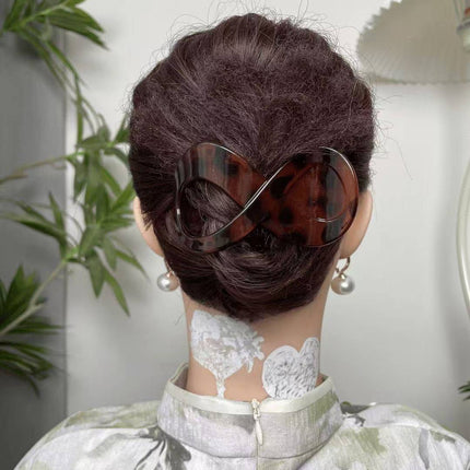 Unique Korean Figure-Eight Hairpin Duckbill Clip Matte Back-Of-Head Claw Clip Elegant Hairpin Retro Hair Accessory