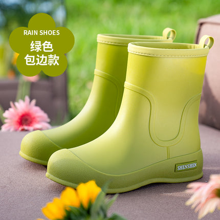 New dopamine women's short tube fashion rain boots non-slip wear-resistant waterproof rain boots camping water play shoes rubber shoes shoes