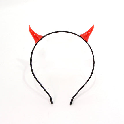 Cute Devil Horn Hairband New Halloween Day Dress Up Headwear Red Horn Hairpin COS Hair Accessories Cross Border