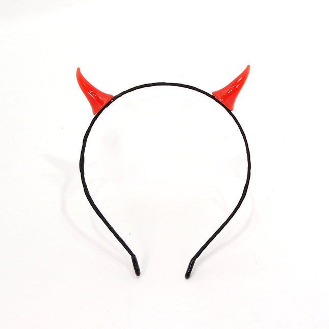Cute Devil Horn Hairband New Halloween Day Dress Up Headwear Red Horn Hairpin COS Hair Accessories Cross Border
