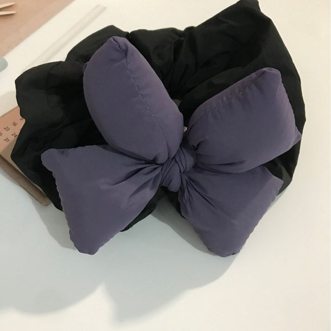 Chubby Cotton Bow Color Fluffy Large Intestine Hair Ring Cute Girl Sense Hair Rope New Style Hair Accessories for Women