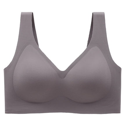 Plus Size Plus Fat mm 100kg Plus Size Seamless Comfortable Intimates Summer Thin Big Breasts Show Small Push-up Bra