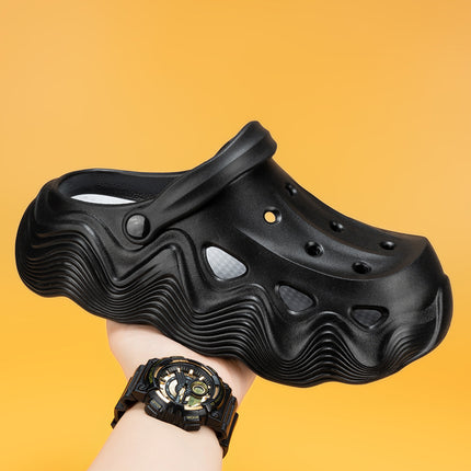 Men's Outdoor Clogs Summer Thick-Soled Men's Beach Two-Wear Sandals Casual Non-Slip Garden Sandals Trendy Style