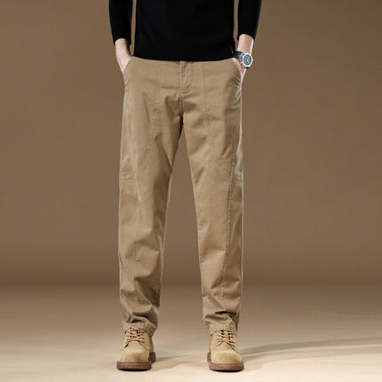 High-grade new spring and summer stitching design tooling casual pants lumberjack retro American double knee tooling long pants tide