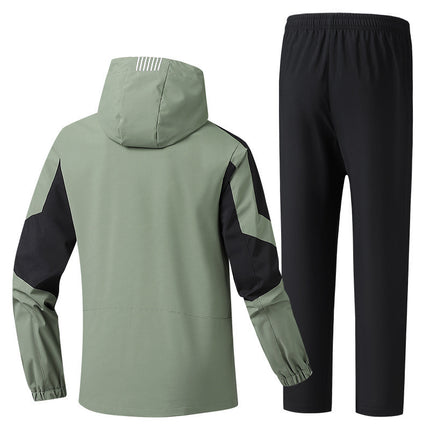New Cross-Border Outdoor Jacket Set, Trendy Windproof and Waterproof Versatile Jacket and Pants Set for Men and Women