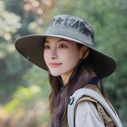 Japanese Fishing Drawstring Fisherman Hat Sun Shade Breathable Sunscreen Outdoor Mountaineering Fishing Hat Western Cowboy Hat