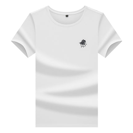 Mingdi Mouse Men's Summer Fashion Versatile Short-Sleeved Round Neck T-Shirt Korean Style Pure Cotton Large Size Loose Young Men's T-Shirt