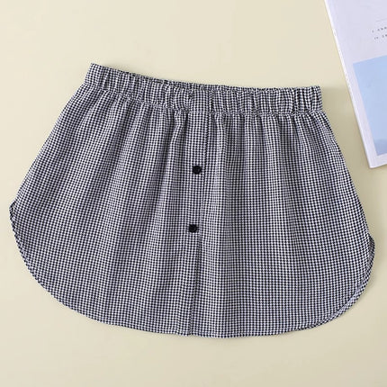 Autumn and Winter Base Layer Magic Butt-Covering Curtain Inner Layering Skirt with Fake Hem for Women, White Half Skirt