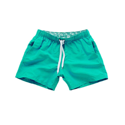 Cross-border Men's Beach Pants Plain Three-point Loose Swimming Shorts Fitness Sports Shorts Cross-border Foreign Trade Leisure Shorts