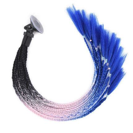 Helmet dirty braid men's and women's helmet decoration ponytail helmet small braid wig motorcycle motorcycle cool personality