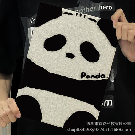Book Silk Pattern Ipad11 Protective Case Pro10/9 Panda All-Inclusive Air5/4 Tablet Protective Case with Pen Slot