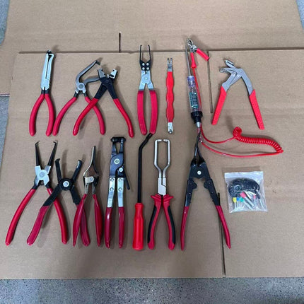 Red and black elbow 60 degree power-off pliers bolt pliers multi-purpose pliers car oil pipe separation harness pliers cross-border pliers
