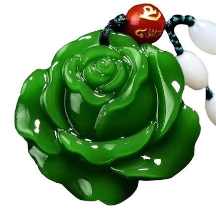 High-Quality Imitation Hetian Jade Jasper Spinach Green Outer Mongolia Material Pendant Jade Jewelry Pendant for Sales Opening Gift Live Broadcast Model