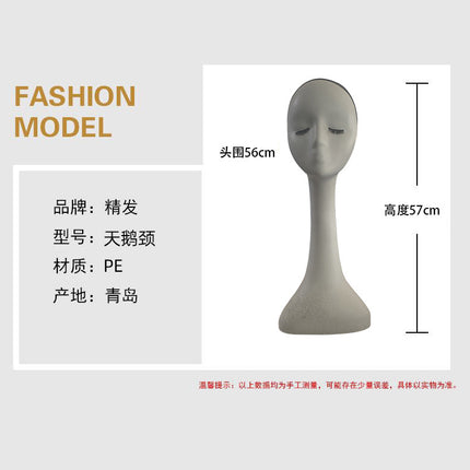 New Men's and Women's Head Dummy Head PVC Resin Model Wig Necklace Headset Hat Head Model Head Props