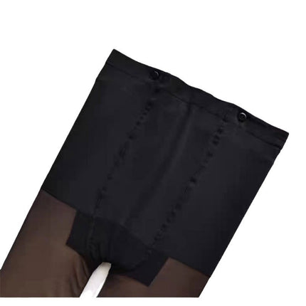 Light Leg Artifact Autumn and Winter Buttons Removable Double Layer fleece-lined Wave Dot Black Silk Orange Wipe Skin Silk Smooth Pantyhose