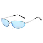 Silver frame blue mercury