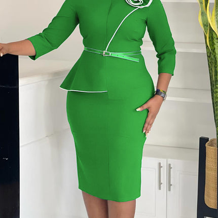 D551 Foreign Trade Women's Wear 2024 Spring New Fashion Elegant OL Tongle Pencil Skirt Hip African dress