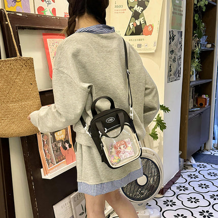 All-Match Girl's Transparent Painful Bag Baby Bag Student Cute Crossbody Bag Lightweight Mobile Phone Bag Casual Small Bag for Women