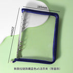 New zipper style navy blue a5 binder