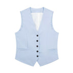 sky blue top / XS