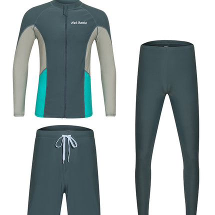 2024 New Swimsuit Split Long-Sleeved Trousers Suit Quick-Drying Wetsuit Surfing Sun Protection Clothing Conservative Jellyfish Suit
