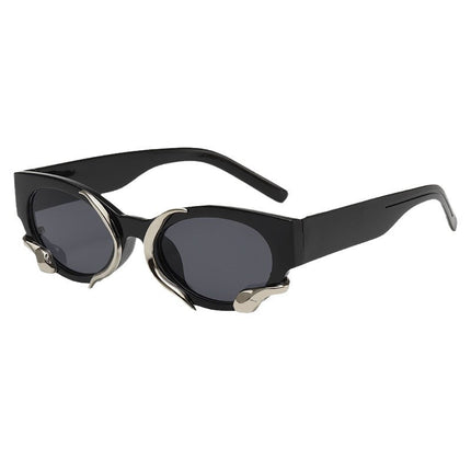 2025 New Vintage Snake Cat's Eye Sunglasses Women's Summer Sunglasses European and American Large Hot Girl Sunglasses