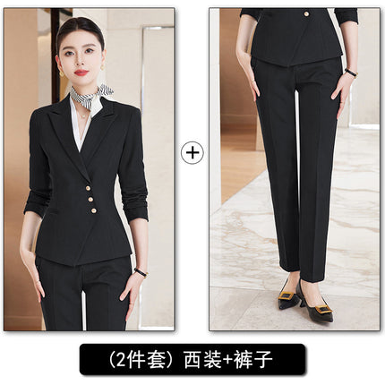 Professional Suit Pants for Women, Autumn Jewelry Store Front Desk Reception Work Uniform, Medical Beauty Club, Beauty Salon Secretary Workwear