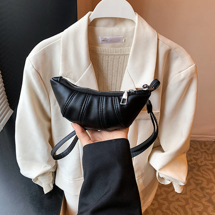Halter Neck Niche Cute Croissant Bag Fashion Trend Mini Dumpling Bag Crossbody Bag High-End Shoulder Bag