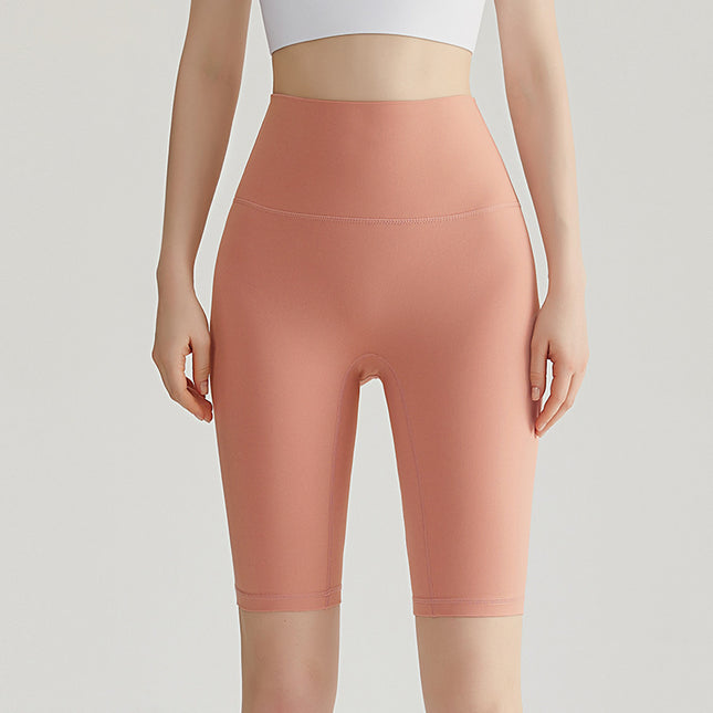 Weiman Nude Yoga Shorts Women's Hip Lifting Quick-Drying Sports Fitness Cycling Pants Outer Wear Tight Five-Point Yoga Pants Summer