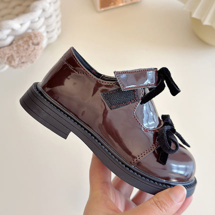 Girls Princess Shoes 2025 New Spring Children's Small Leather Shoes Soft Sole Big Children's Shoes British Style Loafers Single Shoes