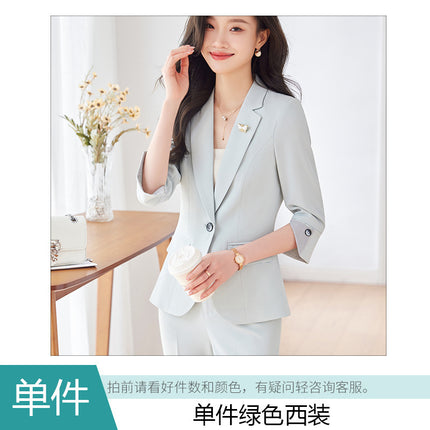 Professional suit suit women's formal wear elegant slim spring and autumn OL commuter workwear hotel front desk jewelry shop workwear