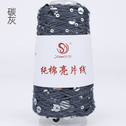 Siyue pure cotton sequined yarn size beads 3+6 hand-woven yarn tube yarn factory wholesale wool ball cross-border