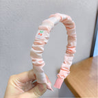 5#Pink solid color label headband