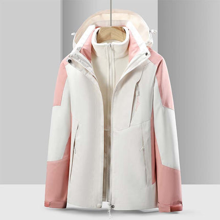 Special Price School Group Clothing Disassembly Outdoor Jacket Autumn and Winter Waterproof Couple Three-In-One Hooded Sports Mountaineering Clothing