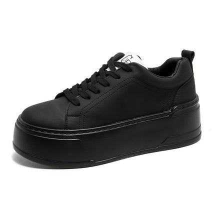 Black Men's Casual Shoes Men's New Summer Breathable Board Shoes Super Fire Thick Sole Height Increased sneaker Fashion Brand