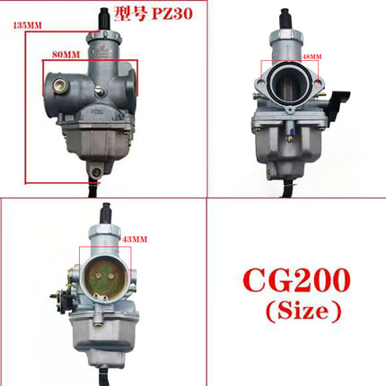 Suitable for Futian Qianjiang CG 200 250 three-wheeled motorcycle PZ30 line dynamic air door universal carburetor brand new