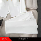 White one-piece pants / S