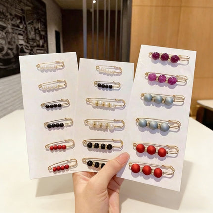 Imitation Pearl Pin suit Pants Waist Tight Artifact Pin Fixed Clothes Waist Change Small Artifact Anti-running Light Accessories