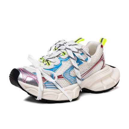 2026 Spring and Summer Dad Shoes for Men and Women, Breathable, Versatile, Distressed, Thick-Soled, Height-Increasing, Casual Couple Sneakers