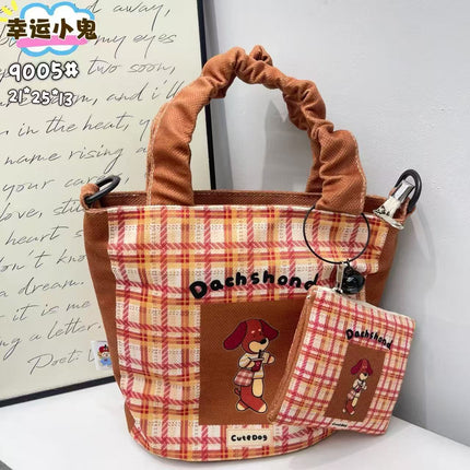 New Girls Handbag Storage Bag Cute Lunch Box Bag Handbag Mother Bag Korean Cartoon Bag Hand Bag