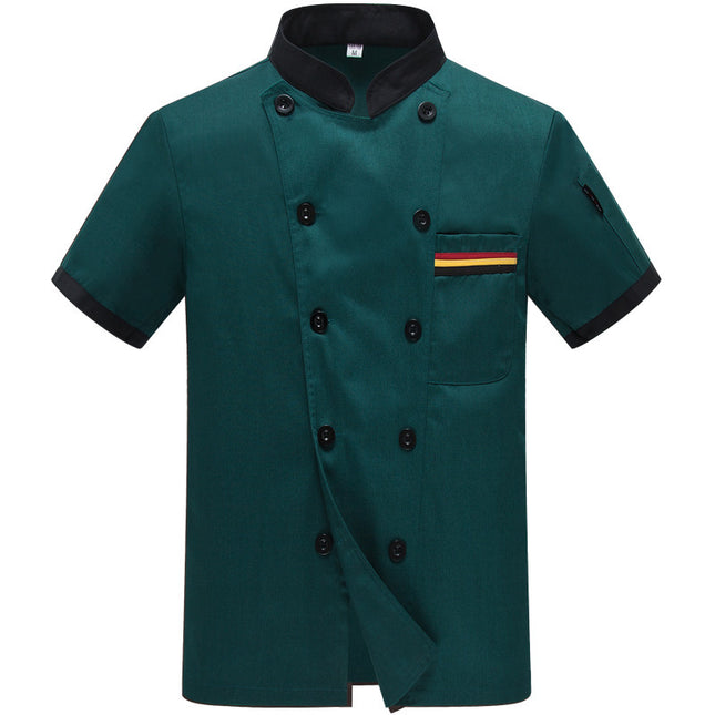 Long-sleeved restaurant canteen back kitchen clothing hotel chef overalls summer hotel short-sleeved chef clothing custom-made