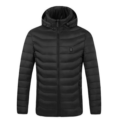 Cross-Border Smart Heated Cotton Jacket for Men and Women, Thermal Warm Coat with Intelligent Single-Zone Heating, Eleven-Zone Heating Cotton Jacket