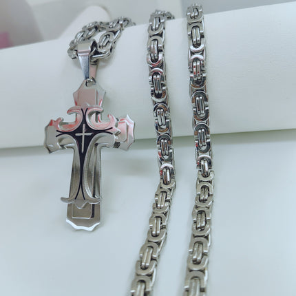 Factory direct Amazon AliExpress European and American fashion personality stainless steel men's pendant necklace wholesale
