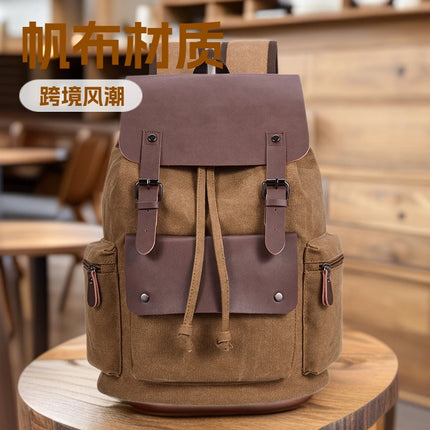 Canvas Tote Backpack, Computer Bag, Business Retro Style, Male College Style, Couple