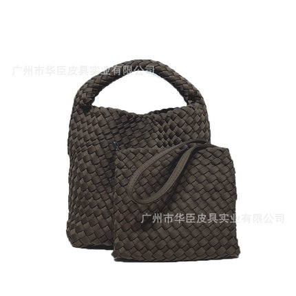 Cross-border Nylon Cloth Woven Bag Diving Material Bag Large Capacity Portable Vegetable Basket Bag Chain Crossbody Bag