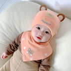 Round-eared bear Orange + triangle towel / 1-12 months 38-46cm