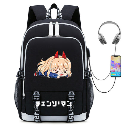 Anime Chainsaw Man Chainsaw Man peripheral schoolbag student male travel bag chain saw Man computer backpack